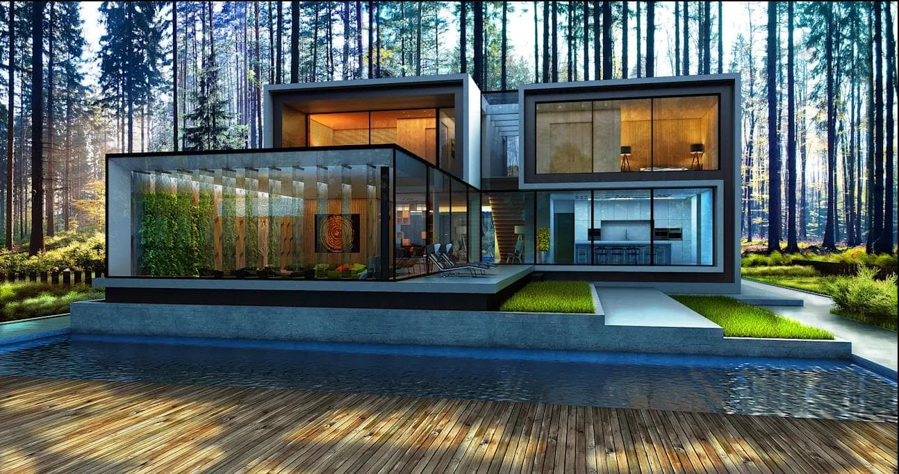 Дизайн проект загородного дома минимализм