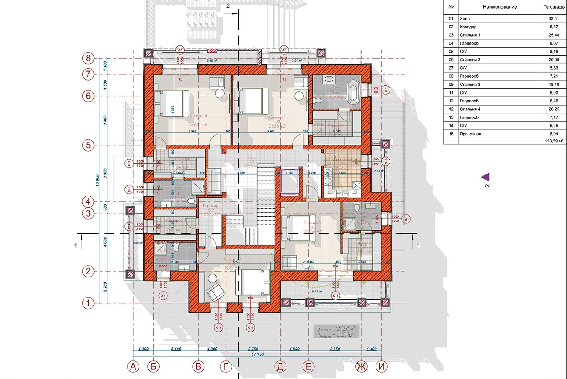 Планировка проекта дома №av-445 av-445_p2.jpg