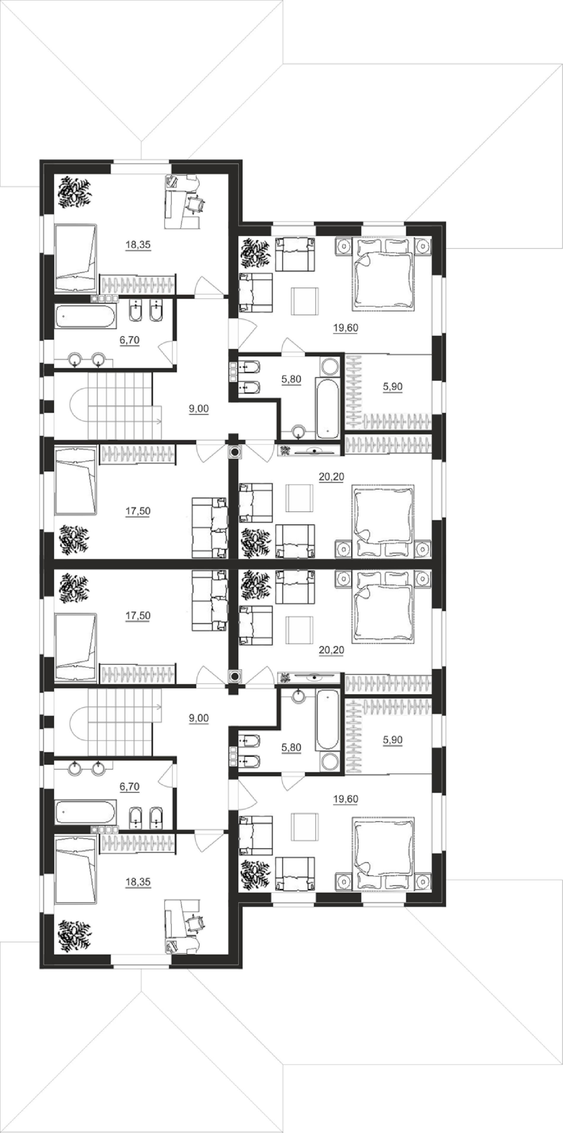 Дом двухэтажный 414 кв.м., проект cp-26-30