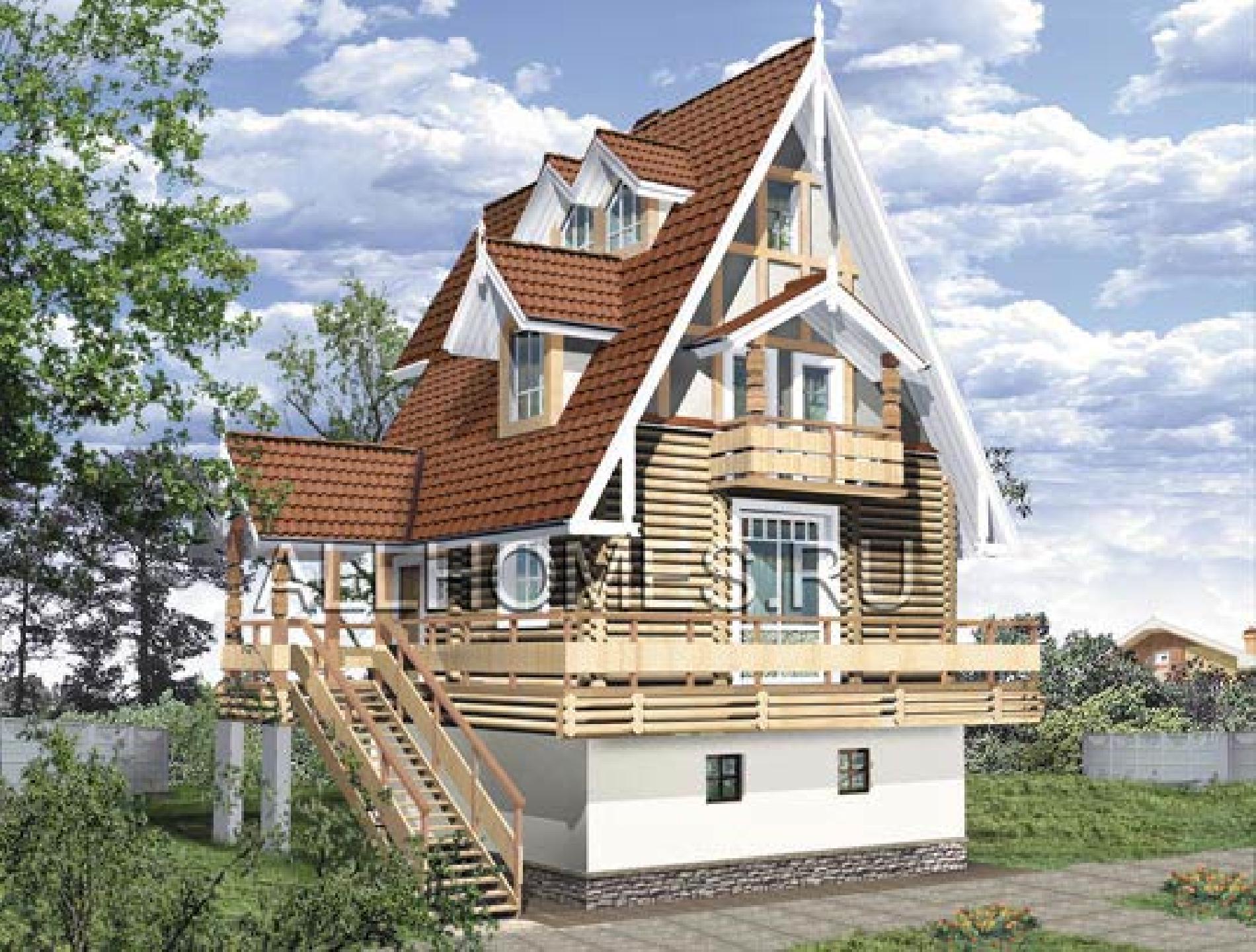 Проекты домов с высокой крышей