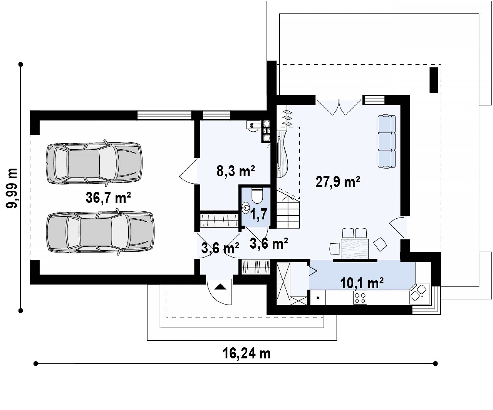 Дом двухэтажный 140 кв.м., проект r-12-14