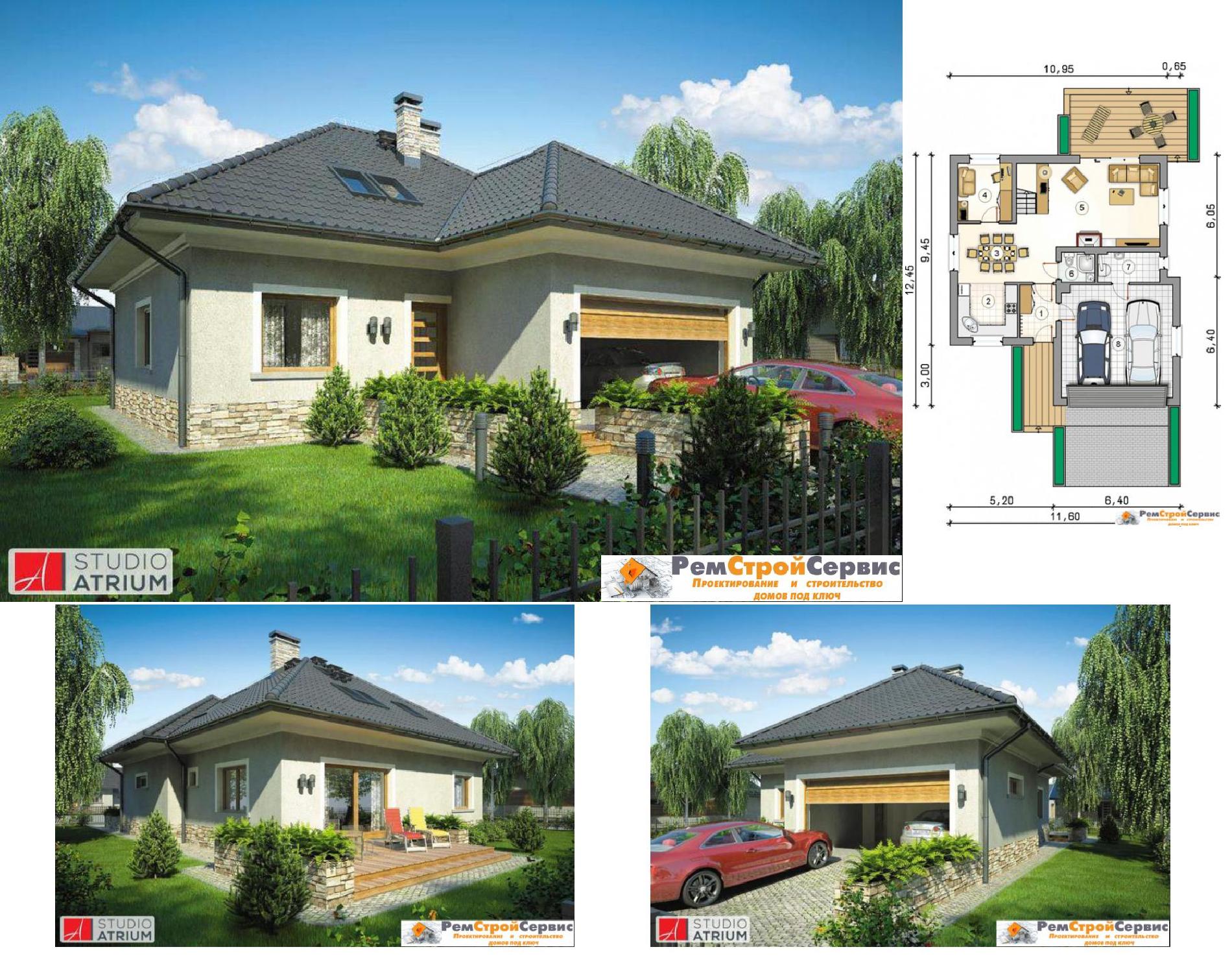 Дом двухэтажный 116 кв.м., проект r-24-65