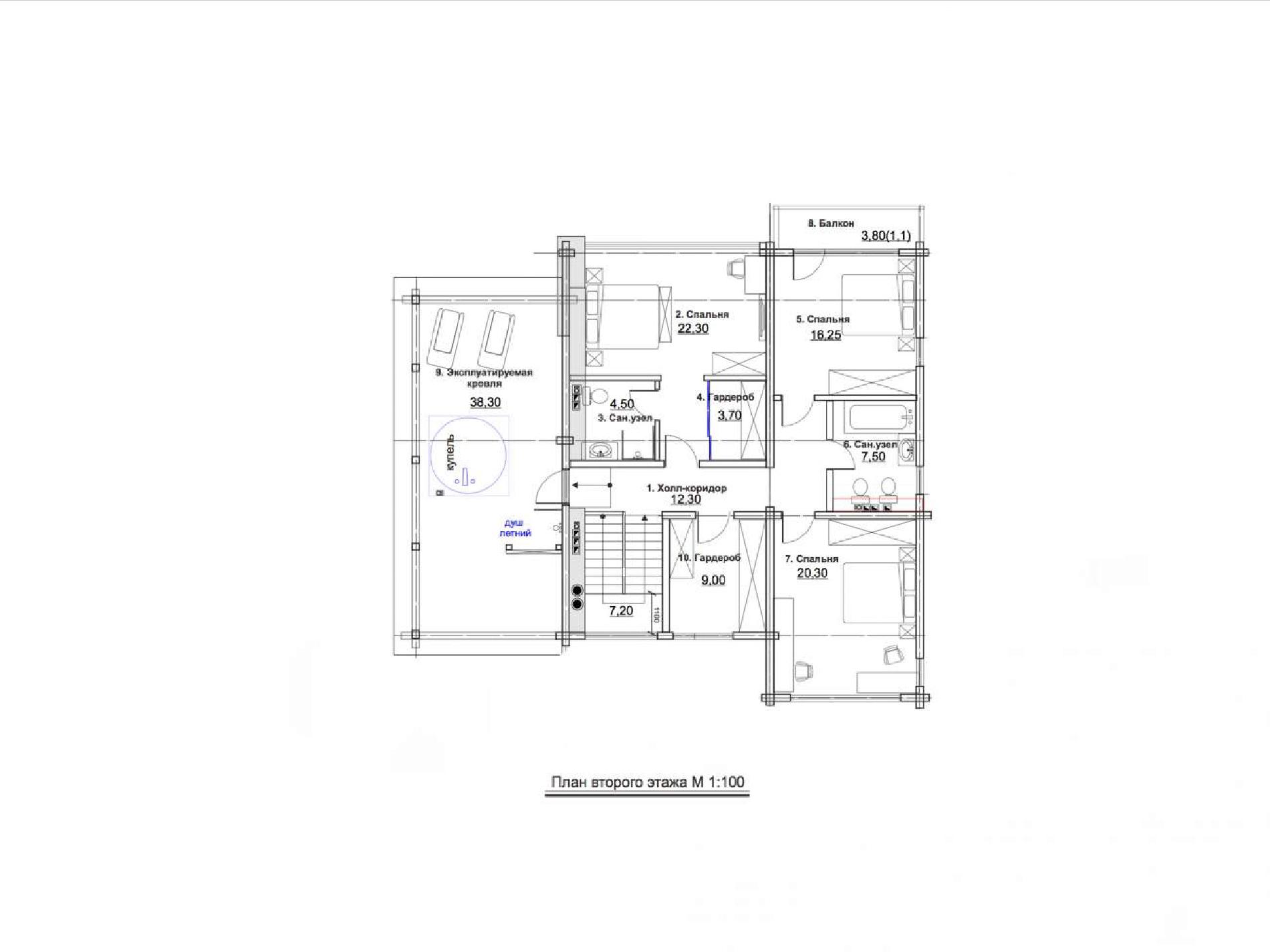 Дом двухэтажный 328 кв.м., проект rh-319