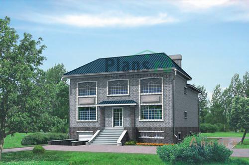 1. Проект двухэтажного дома в европейском стиле с многоскатной кровлей, 32-11, площадью - 557 кв c вторым светом