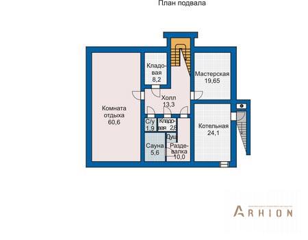 2. Проект двухэтажного дома в современном стиле с плоской кровлей , 33-61, площадью - 688 кв c цокольным этажом, сауной, терассой, балконом