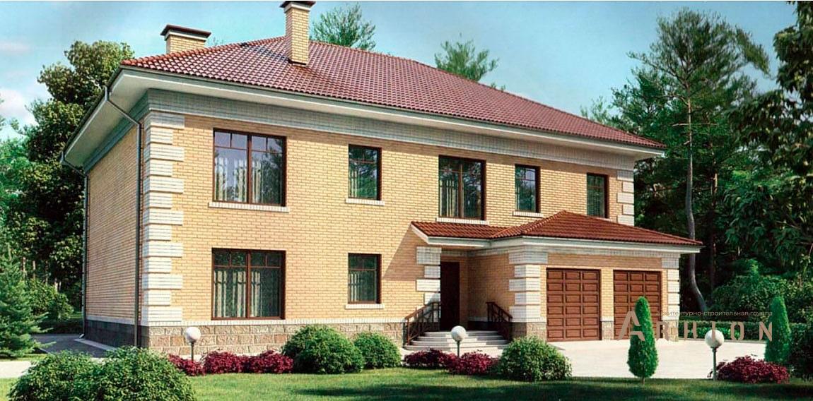 1. Проект двухэтажного дома в прованском стиле с четырехскатной, 36-04, площадью - 447 кв c сауной