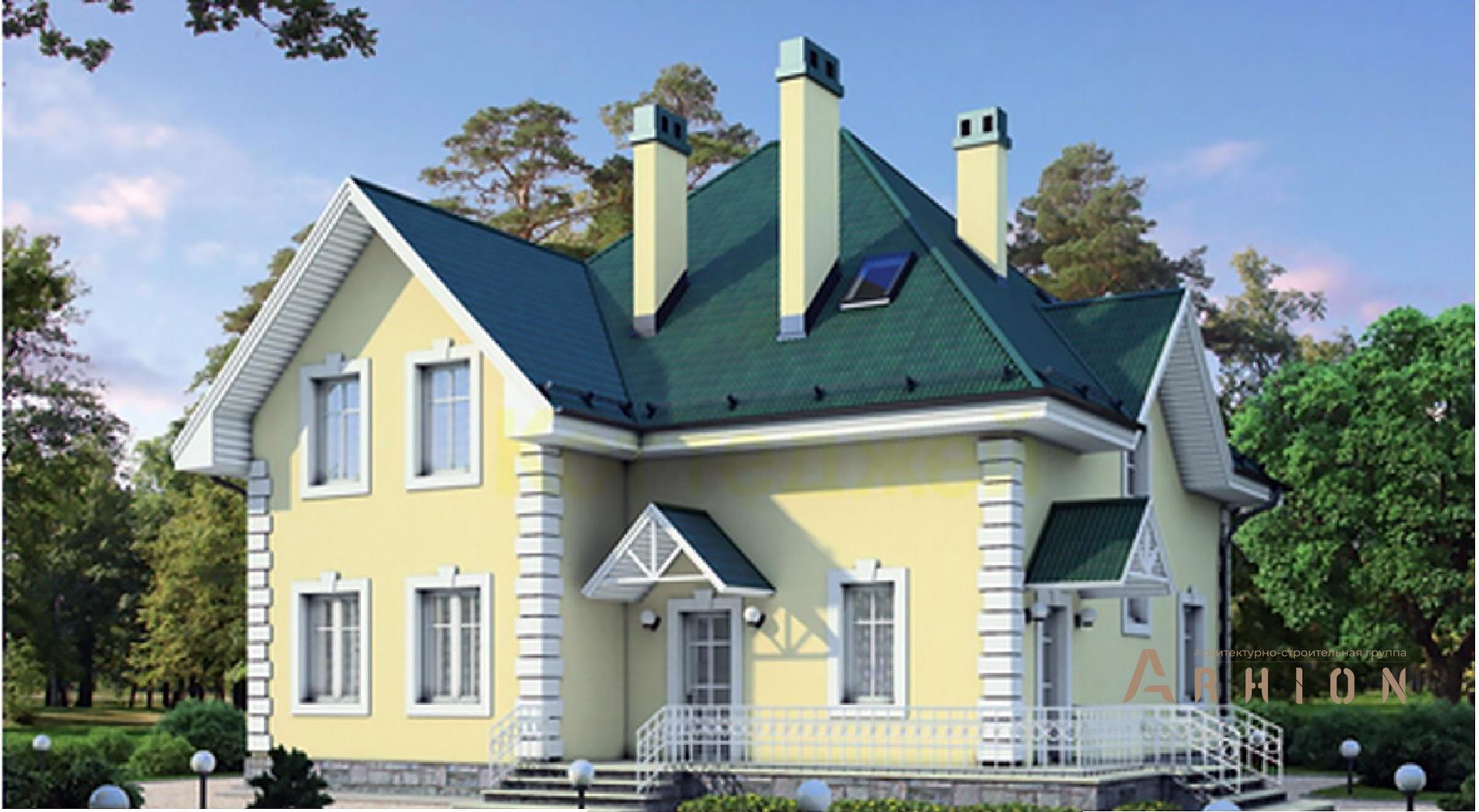 1. Проект одноэтажного дома в современном стиле с плоской кровлей , 37-53, площадью - 188 кв c мансардой, терассой