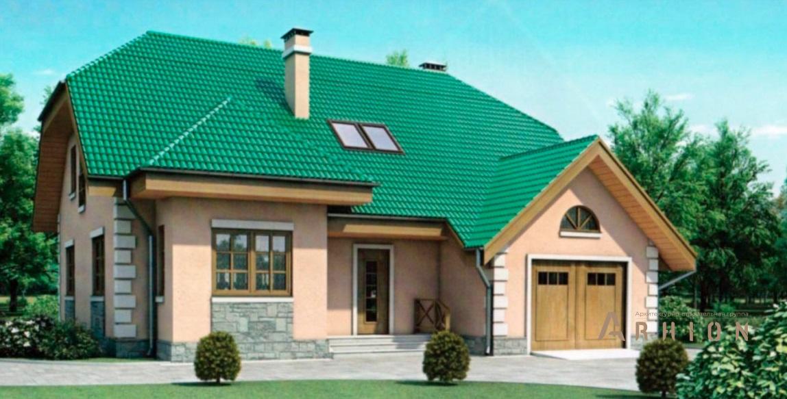 2. Проект одноэтажного дома в европейском стиле с плоской кровлей , 51-90, площадью - 220 кв c мансардой, гаражом, эркером, вторым светом