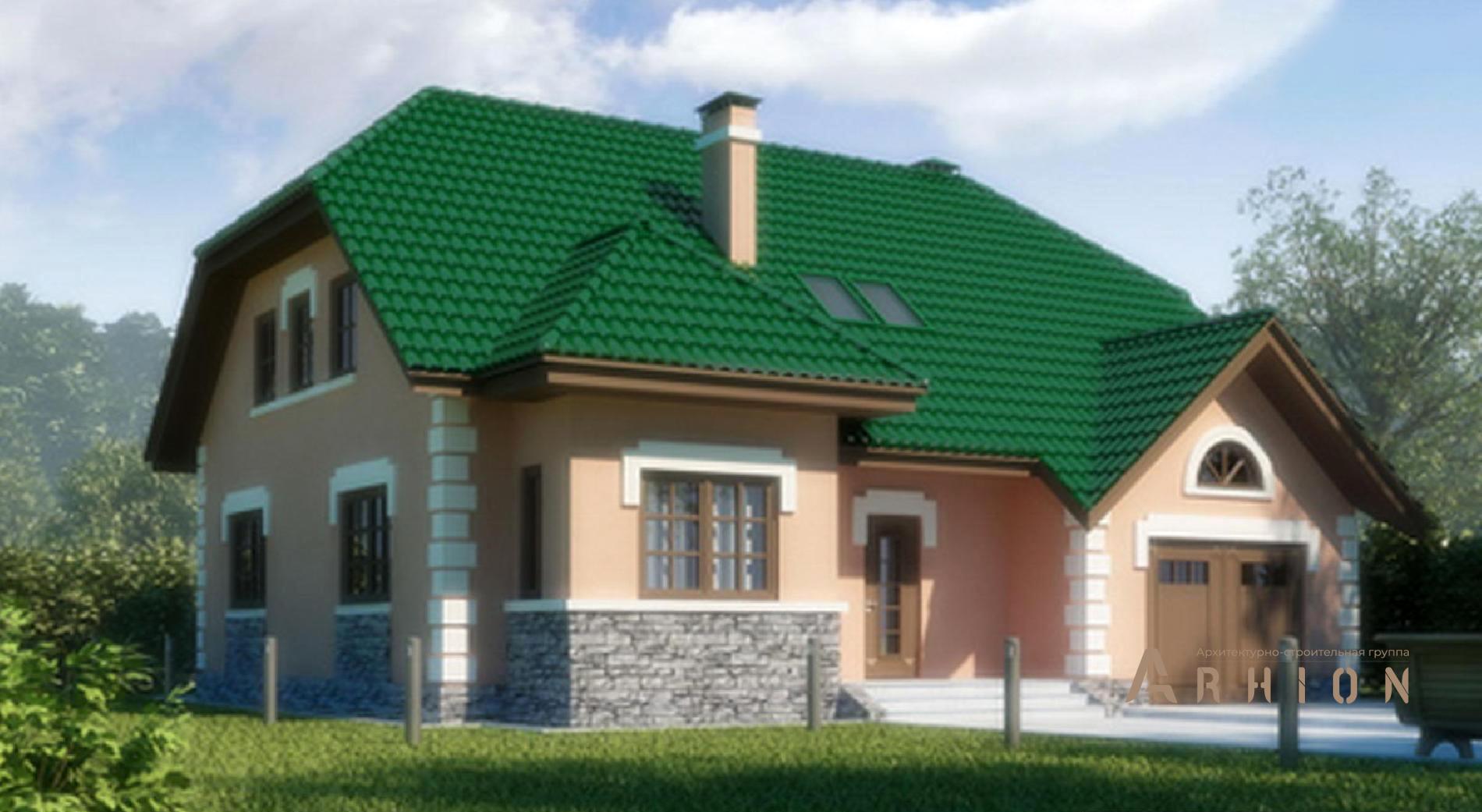 1. Проект одноэтажного дома в европейском стиле с плоской кровлей , 51-90, площадью - 220 кв c мансардой, гаражом, эркером, вторым светом