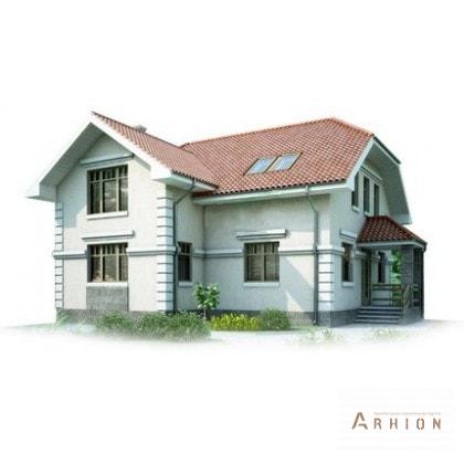 2. Проект одноэтажного дома в европейском стиле с плоской кровлей , 52-10, площадью - 159 кв c мансардой