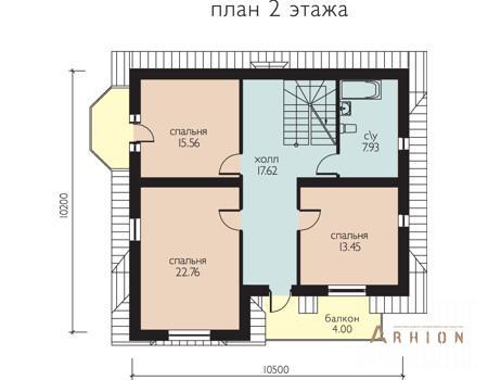 3. Проект двухэтажного дома в европейском стиле с плоской кровлей , 52-86, площадью - 298 кв c цокольным этажом, сауной, терассой, балконом