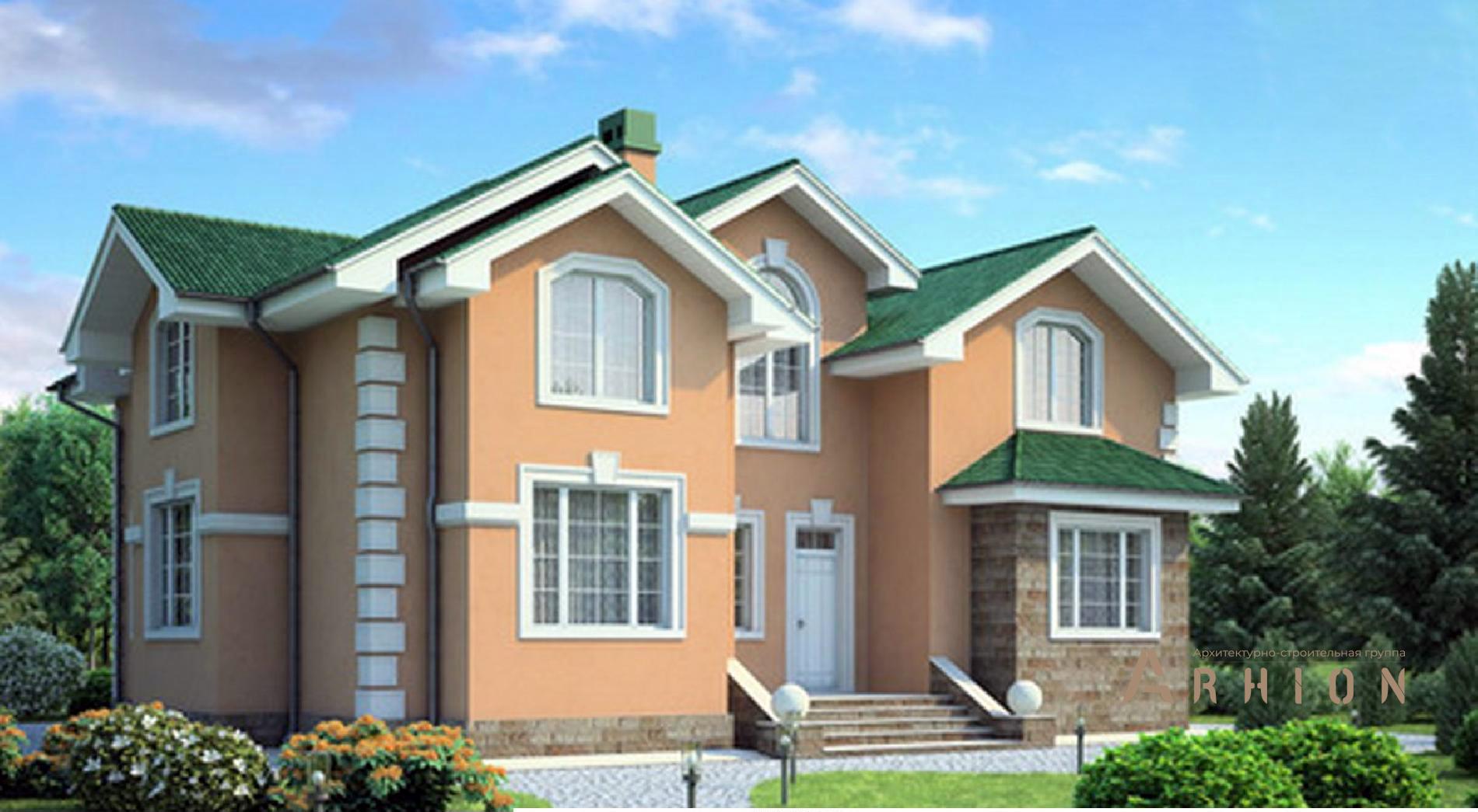 1. Проект одноэтажного дома в американском стиле с плоской кровлей , 53-57, площадью - 235 кв c мансардой, сауной, терассой