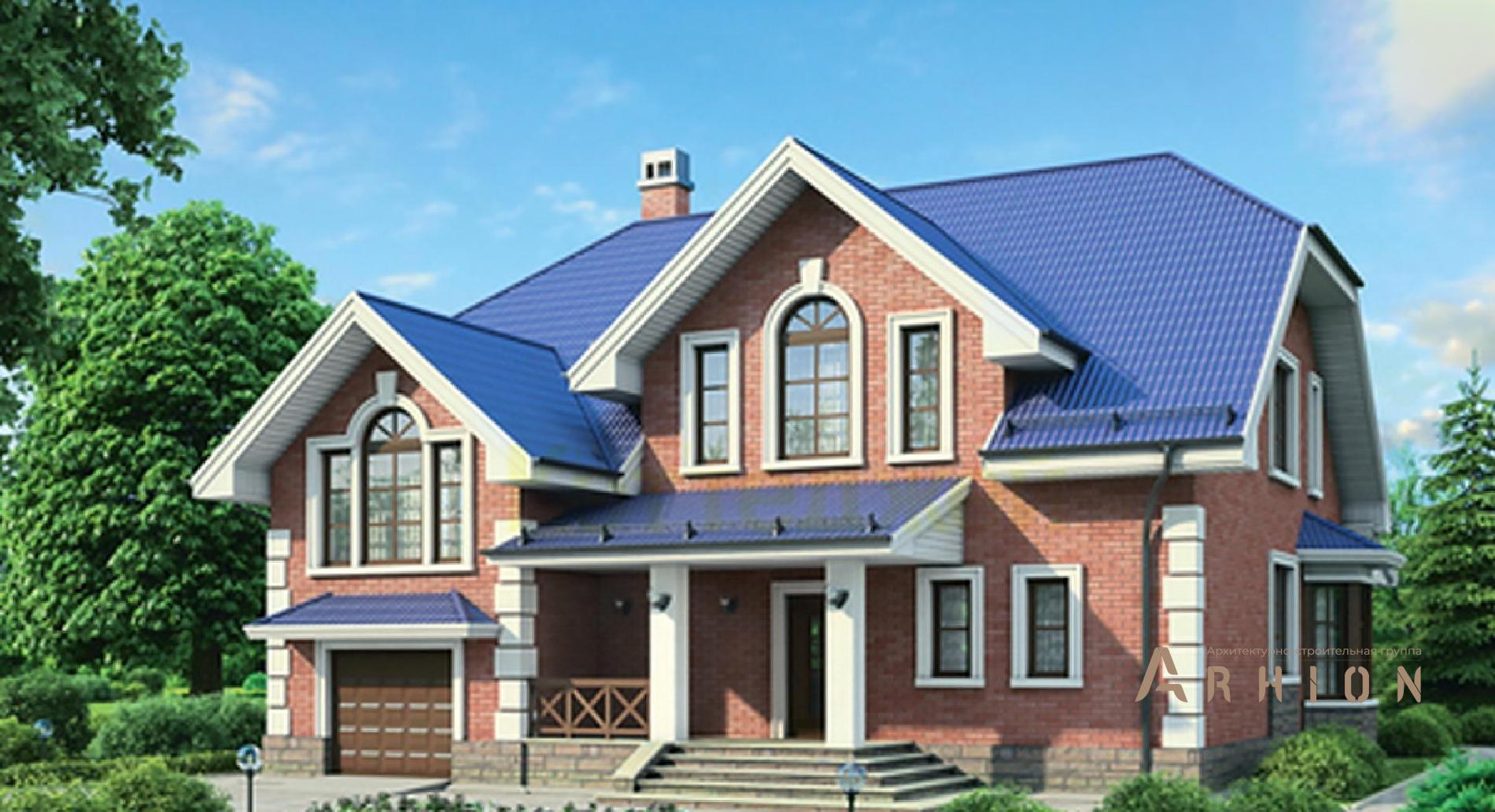 1. Проект одноэтажного дома в английском стиле с плоской кровлей , 54-77, площадью - 254 кв c мансардой, терассой, гаражом