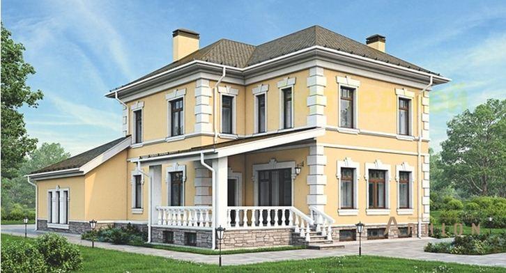 1. Проект двухэтажного дома в современном стиле с плоской кровлей , 62-73, площадью - 448 кв c цокольным этажом, терассой