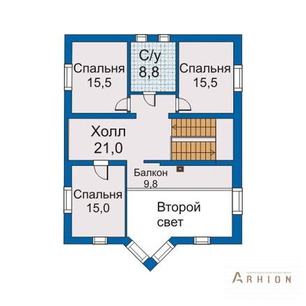 3. Проект одноэтажного дома в современном стиле с многоскатной кровлей, 70-30, площадью - 189 кв c мансардой, эркером, вторым светом