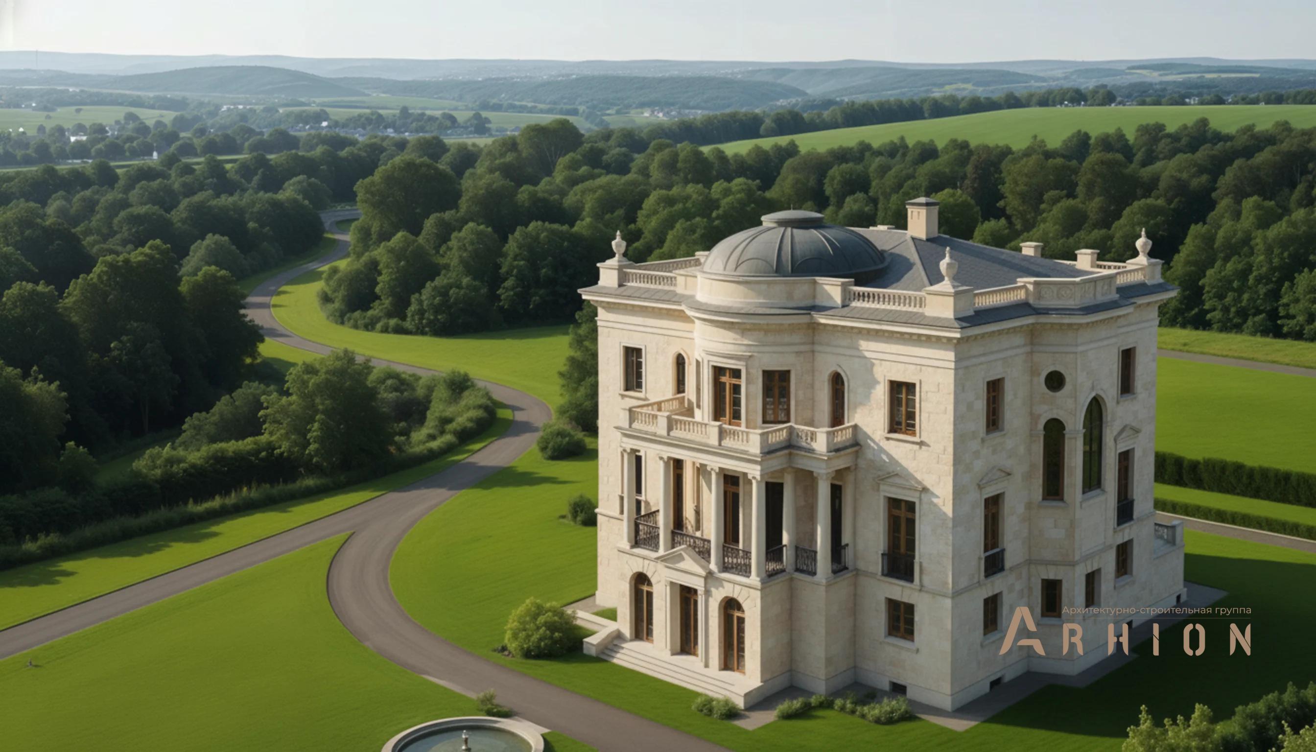 3. Проект трехэтажного дома в классическом стиле с многоскатной кровлей, AM-24, площадью - 731 кв c сауной, балконом, гаражом, эркером, вторым светом