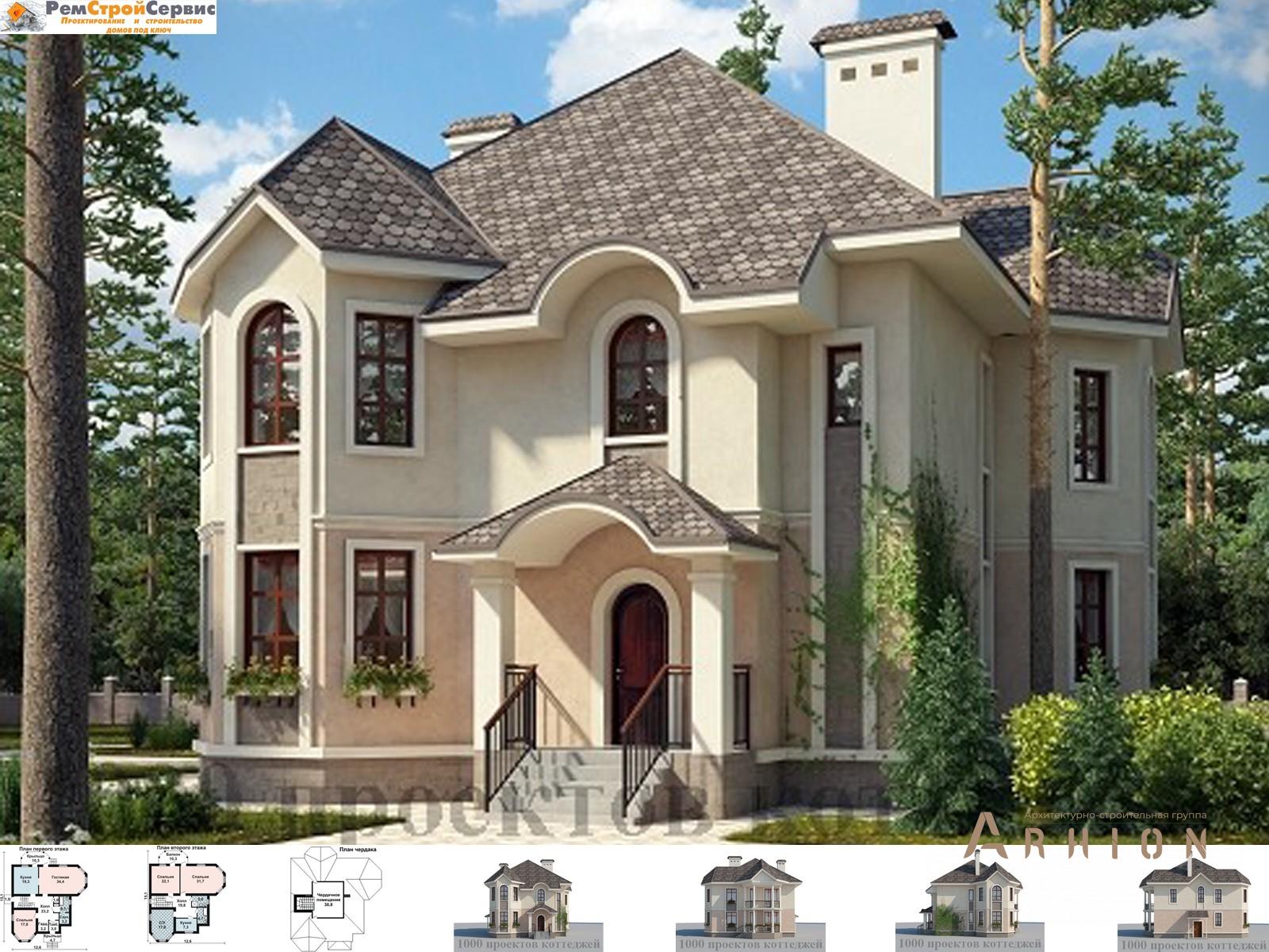 1. Проект двухэтажного дома в современном стиле с плоской кровлей , AS-2085, площадью - 224 кв c сауной, балконом