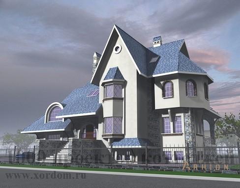 1. Проект трехэтажного дома в европейском стиле с плоской кровлей , AS-402, площадью - 503 кв c цокольным этажом, мансардой, сауной