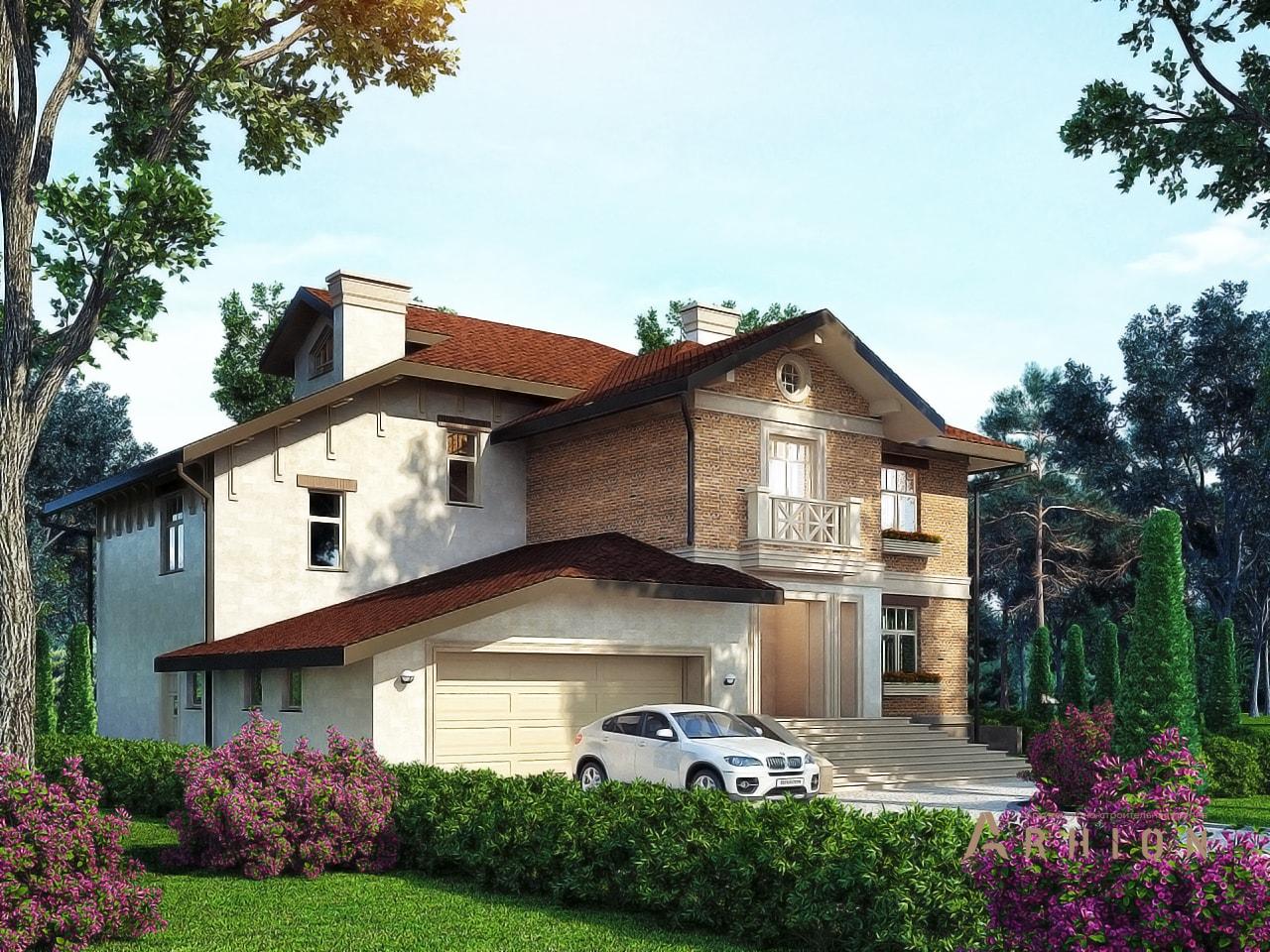 3. Проект двухэтажного дома в европейском стиле с многоскатной кровлей, av-570, площадью - 570 кв c мансардой