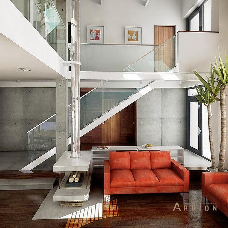 5. Проект одноэтажного дома в стиле шале с двускатной кровлей, BY-16, площадью - 199 кв c мансардой, терассой, балконом, гаражом, эркером, вторым светом