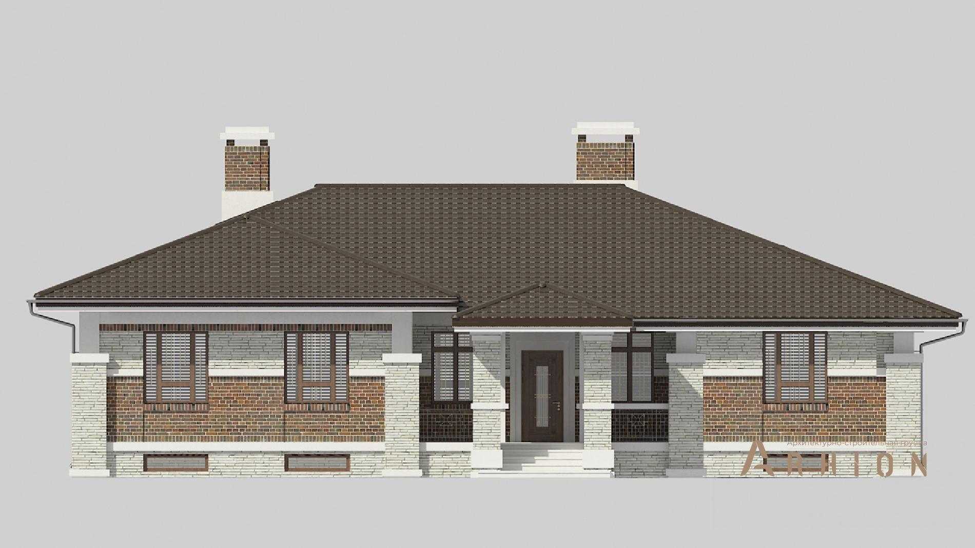 5. Проект одноэтажного дома в стиле Ллойда Райта (прерий) с четырехскатной, cp-08-02, площадью - 418 кв c цокольным этажом, сауной, терассой