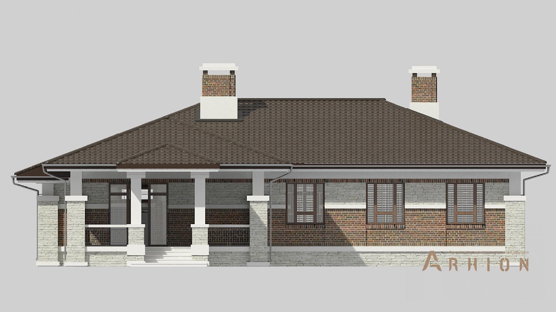 3. Проект одноэтажного дома в стиле Ллойда Райта (прерий) с четырехскатной, cp-08-02, площадью - 418 кв c цокольным этажом, сауной, терассой