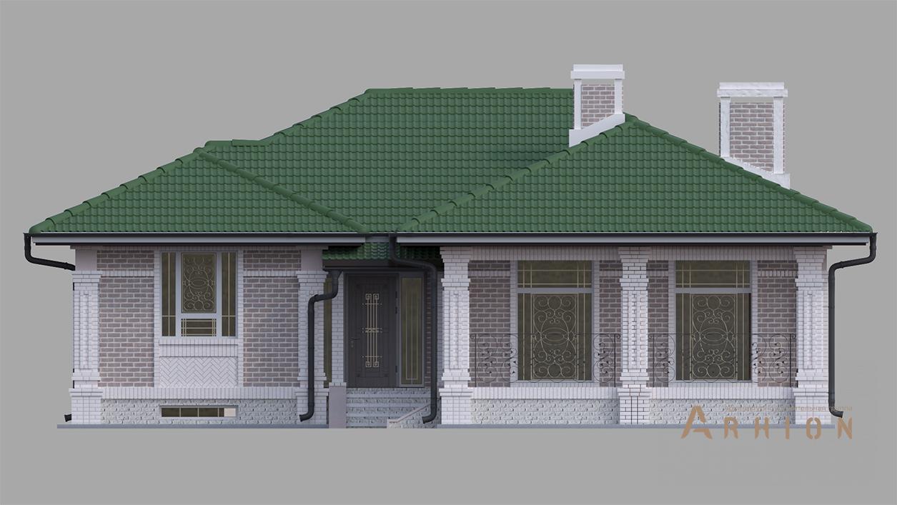 4. Проект одноэтажного дома в классическом стиле с четырехскатной, cp-08-07, площадью - 299 кв c цокольным этажом