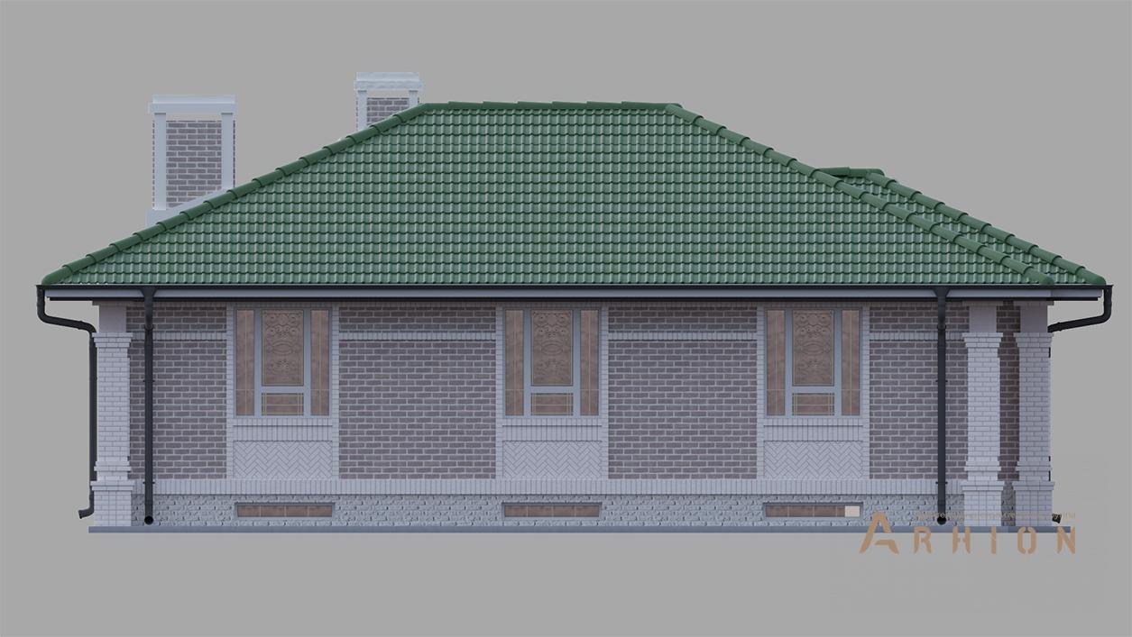 6. Проект одноэтажного дома в классическом стиле с четырехскатной, cp-08-07, площадью - 299 кв c цокольным этажом