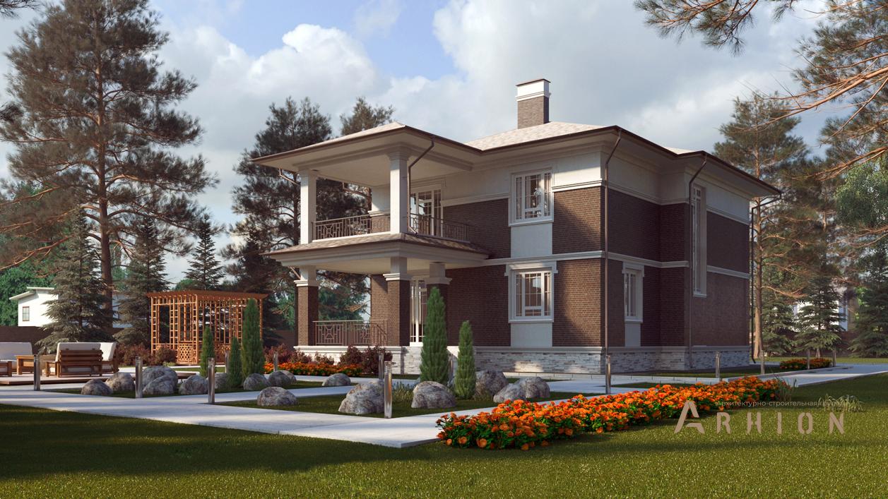 3. Проект двухэтажного дома в современном стиле с плоской кровлей , cp-13-00, площадью - 160 кв