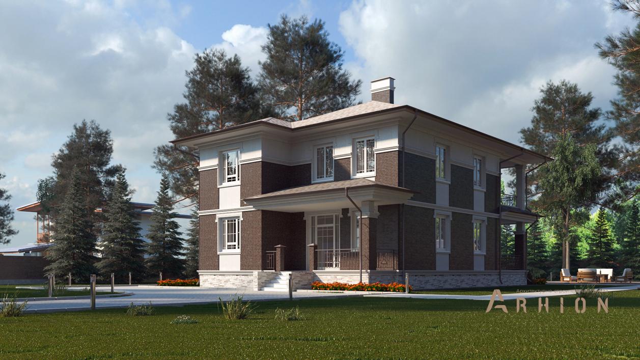 1. Проект двухэтажного дома в современном стиле с плоской кровлей , cp-13-00, площадью - 160 кв