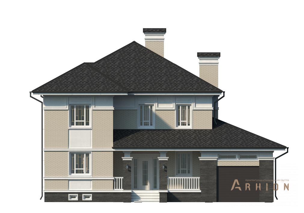 5. Проект двухэтажного дома в современном стиле с четырехскатной, cp-13-01, площадью - 199 кв c гаражом