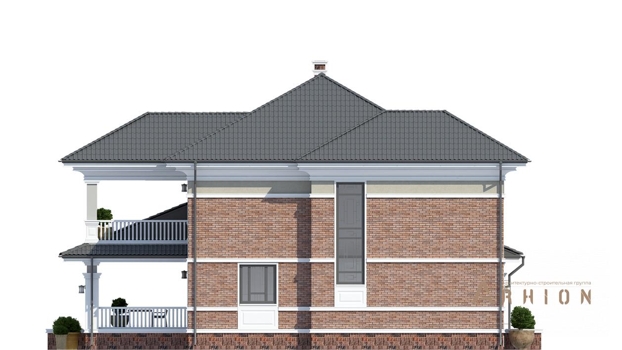 6. Проект двухэтажного дома в современном стиле с четырехскатной, cp-13-07, площадью - 176 кв c гаражом