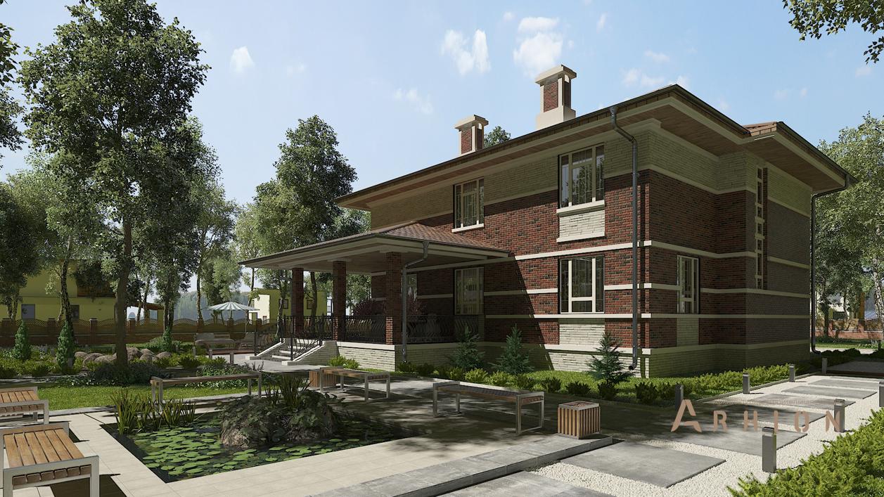 2. Проект двухэтажного дома в современном стиле с плоской кровлей , cp-13-08, площадью - 236 кв