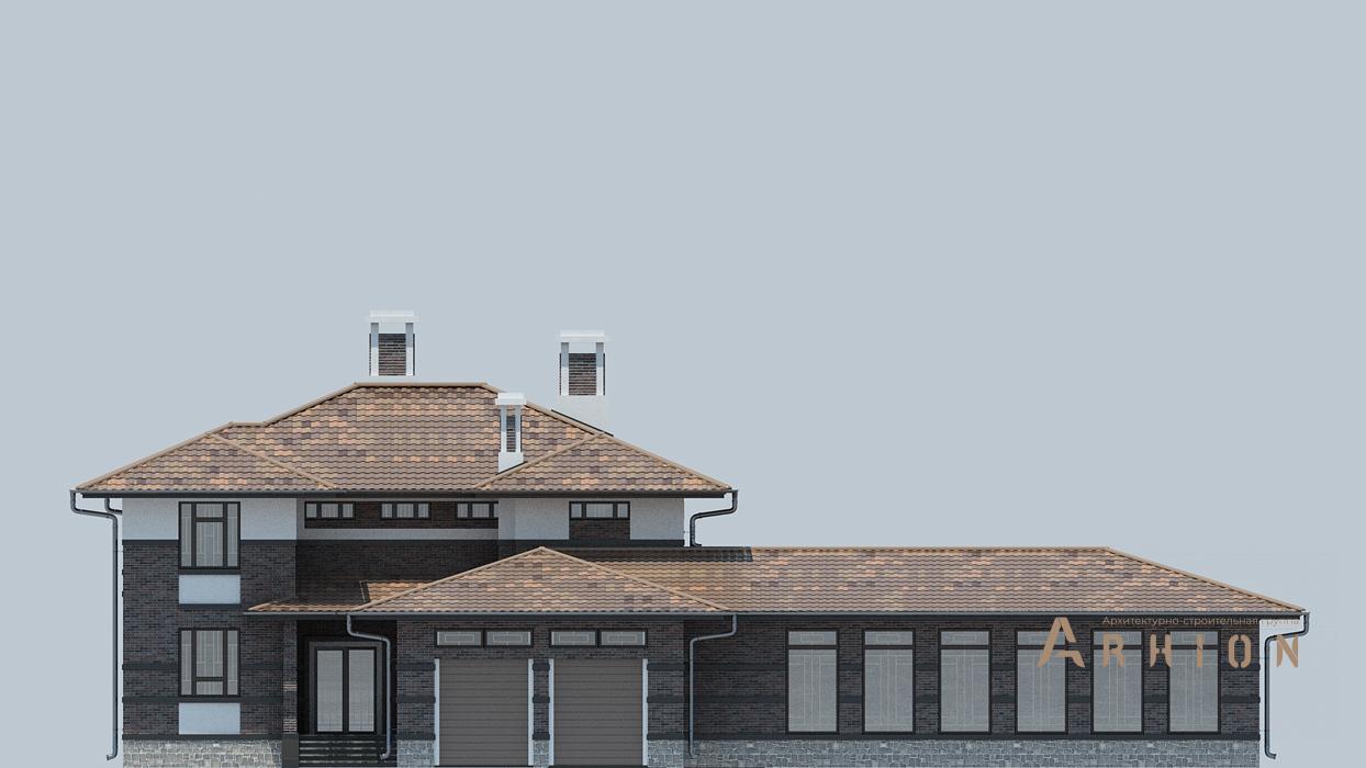 5. Проект двухэтажного дома в современном стиле с четырехскатной, cp-13-14, площадью - 383 кв