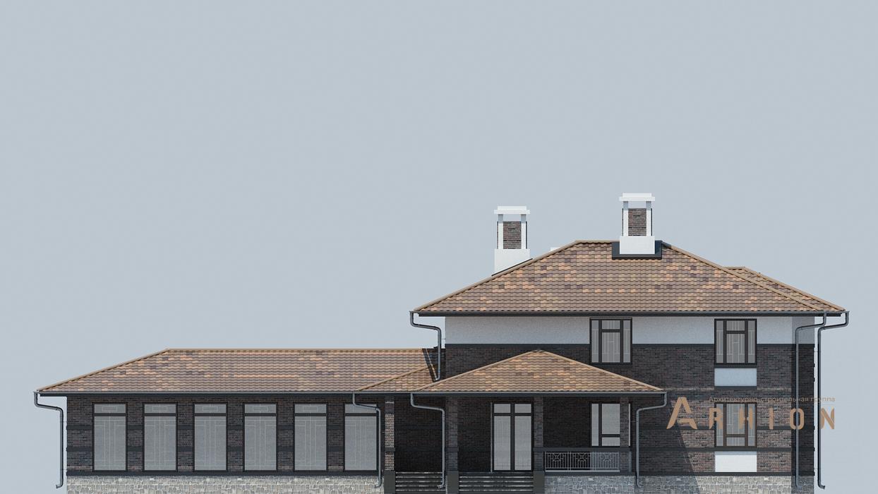 6. Проект двухэтажного дома в современном стиле с четырехскатной, cp-13-14, площадью - 383 кв