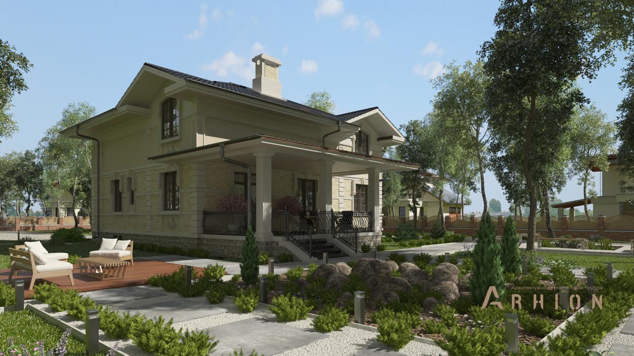 3. Проект двухэтажного дома в английском стиле с плоской кровлей , cp-13-58, площадью - 237 кв