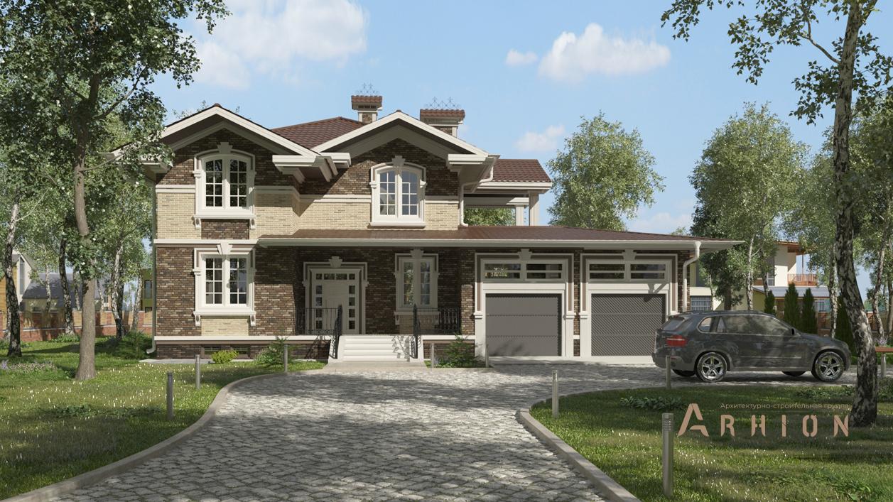 1. Проект двухэтажного дома в современном стиле с плоской кровлей , cp-13-78, площадью - 218 кв c терассой, гаражом