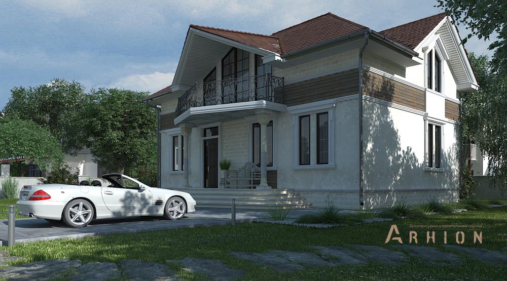 1. Проект одноэтажного дома в современном стиле с плоской кровлей , cp-15-16, площадью - 182 кв c цокольным этажом, мансардой