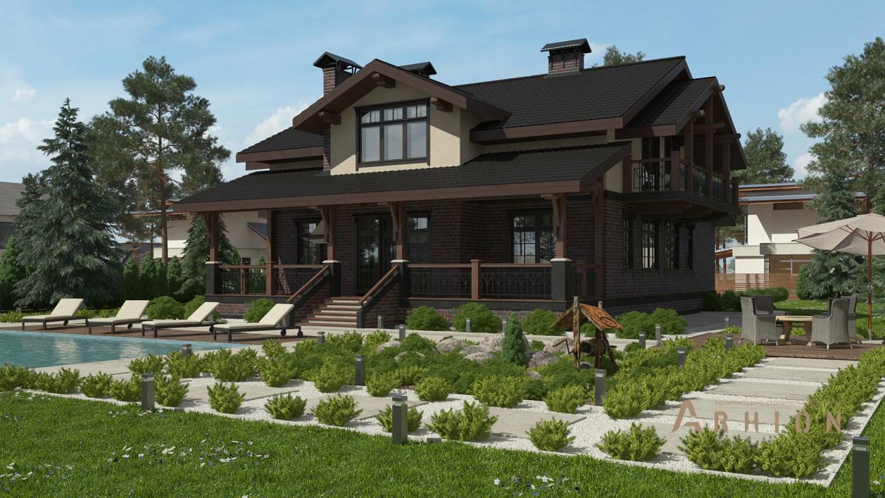 3. Проект одноэтажного дома в скандинавском стиле с многоскатной кровлей, cp-15-24, площадью - 404 кв c цокольным этажом, мансардой