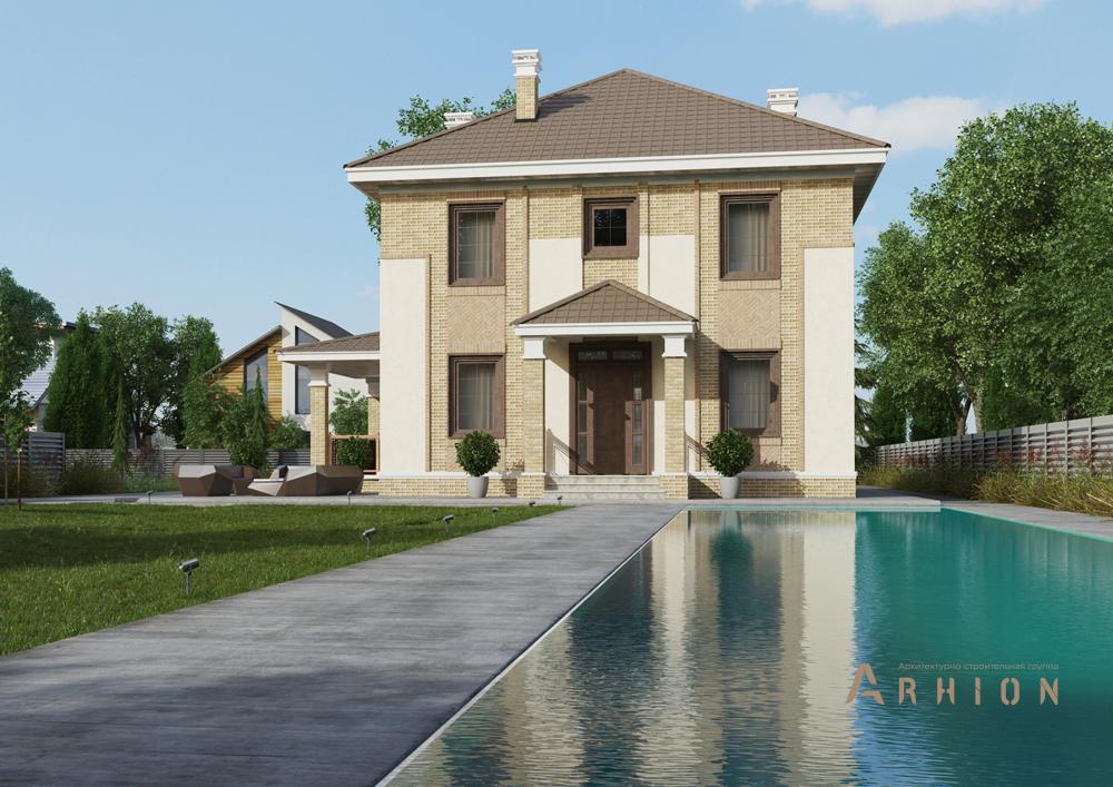 1. Проект двухэтажного дома в современном стиле с плоской кровлей , cp-15-39, площадью - 227 кв c цокольным этажом