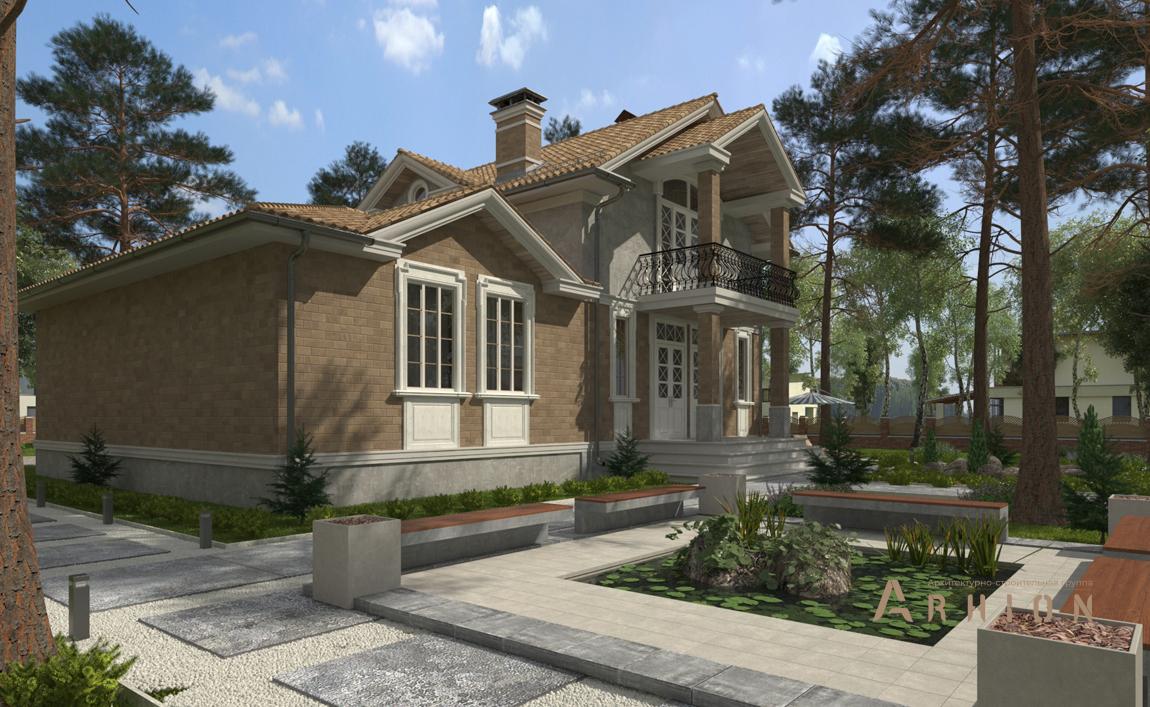 3. Проект одноэтажного дома в современном стиле с плоской кровлей , cp-15-52, площадью - 193 кв c мансардой