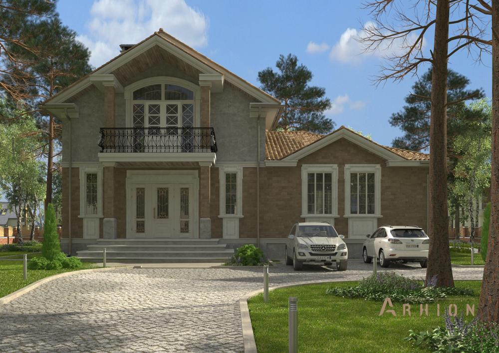 1. Проект одноэтажного дома в современном стиле с плоской кровлей , cp-15-52, площадью - 193 кв c мансардой