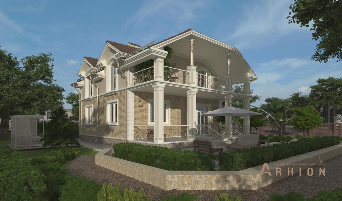 2. Проект одноэтажного дома в современном стиле с плоской кровлей , cp-15-59, площадью - 212 кв c цокольным этажом, мансардой