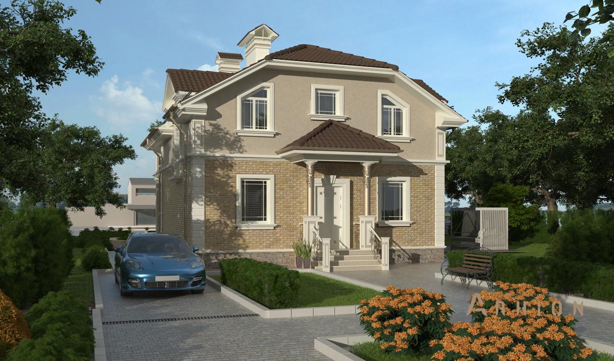 1. Проект одноэтажного дома в современном стиле с плоской кровлей , cp-15-59, площадью - 212 кв c цокольным этажом, мансардой