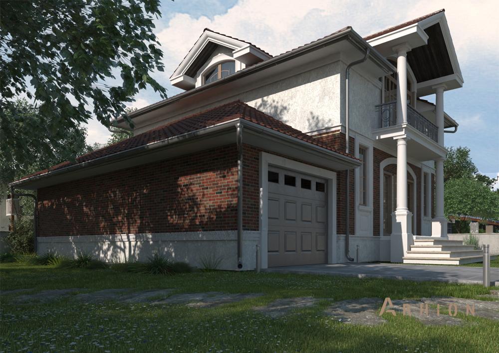 2. Проект одноэтажного дома в современном стиле с плоской кровлей , cp-15-89, площадью - 204 кв c цокольным этажом, мансардой, гаражом