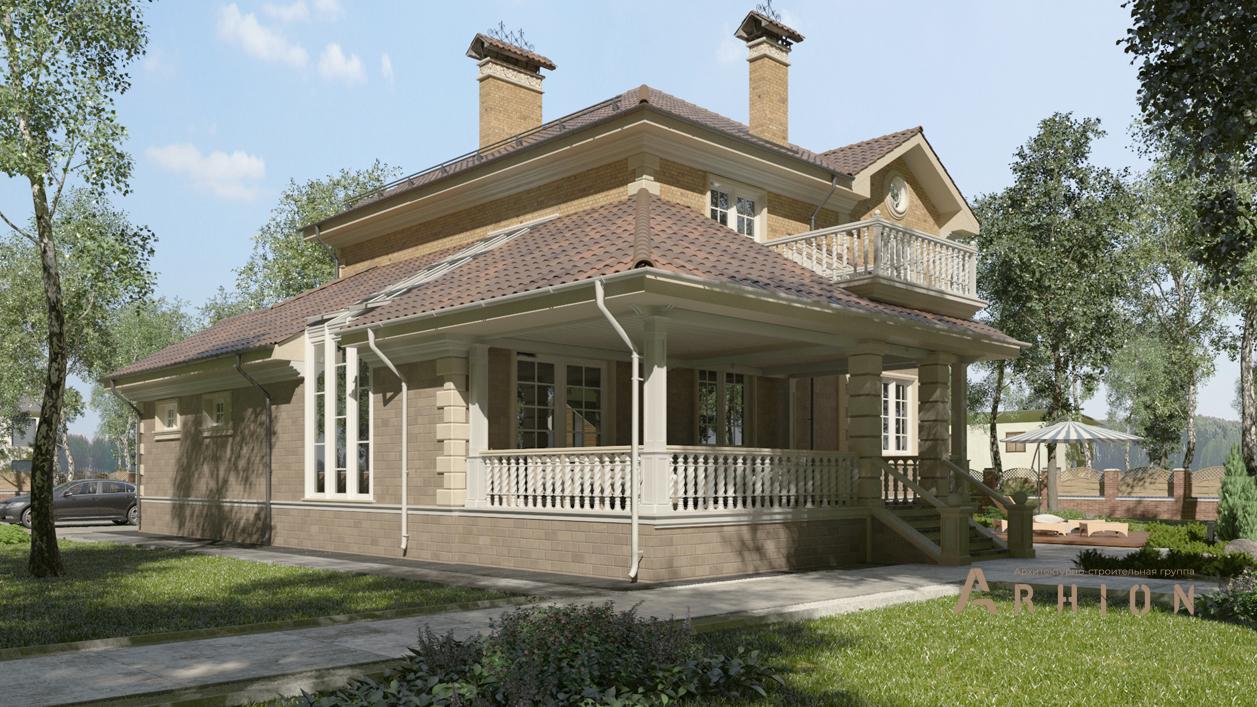 2. Проект двухэтажного дома в современном стиле с плоской кровлей , cp-16-22, площадью - 245 кв c цокольным этажом