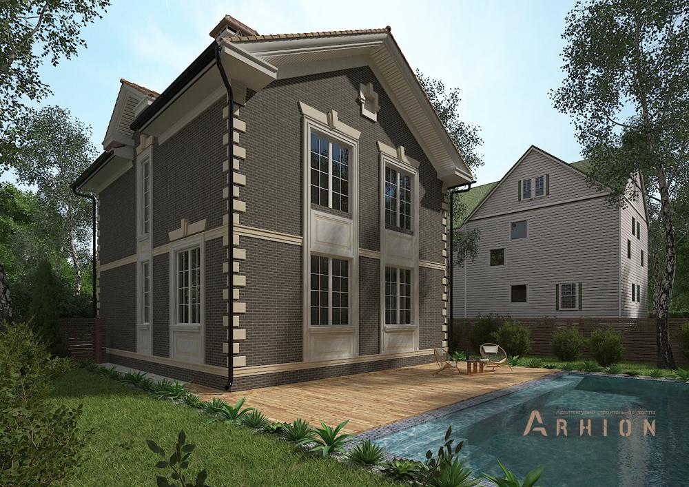 3. Проект двухэтажного дома в европейском стиле с двускатной кровлей, cp-16-34, площадью - 125 кв