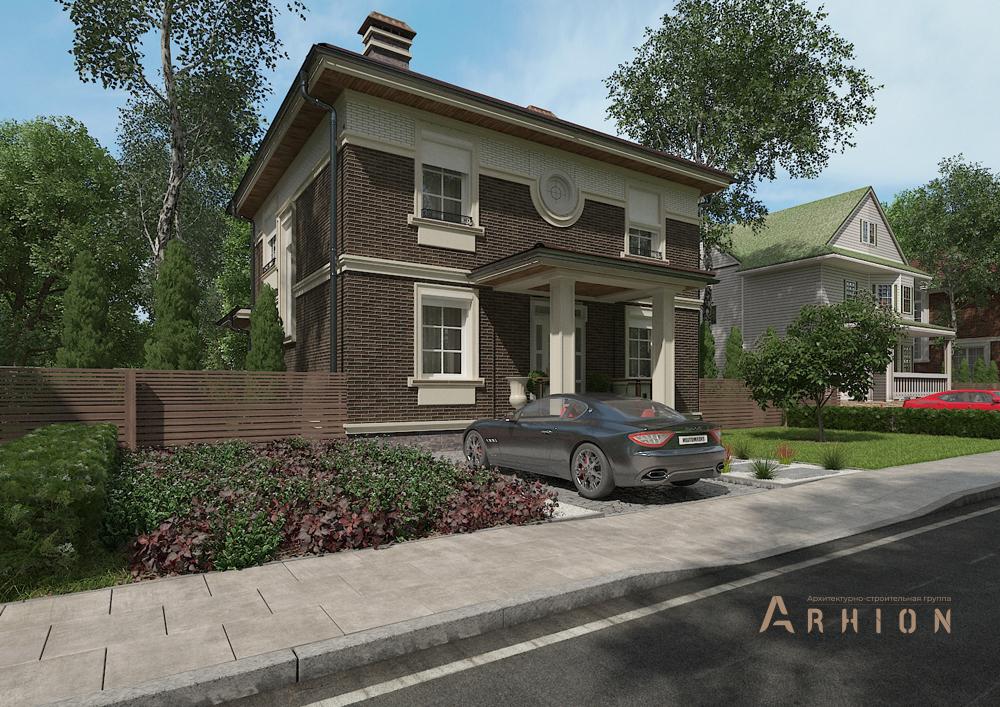 2. Проект двухэтажного дома в современном стиле с четырехскатной, cp-16-49, площадью - 212 кв c цокольным этажом