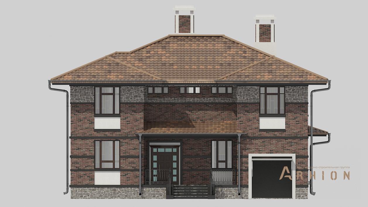 4. Проект двухэтажного дома в современном стиле с четырехскатной, cp-17-12, площадью - 373 кв c цокольным этажом