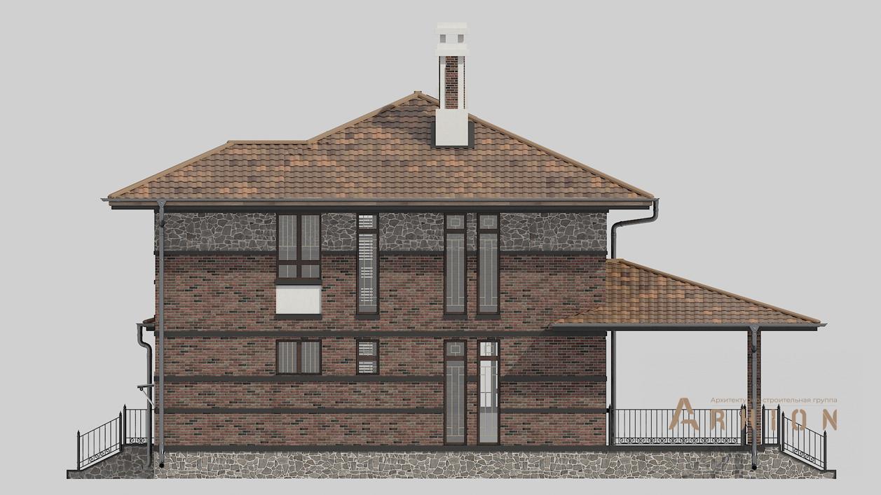 7. Проект двухэтажного дома в современном стиле с четырехскатной, cp-17-12, площадью - 373 кв c цокольным этажом